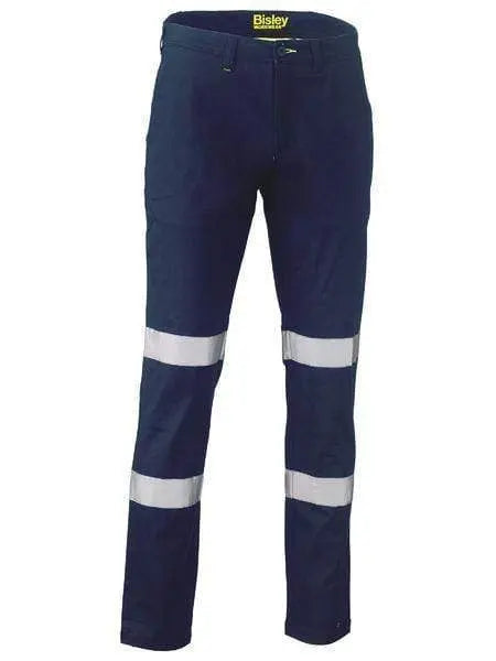 Bisley Taped Biomotion Stretch Cotton Drill Pants BP6008T Metro Workwear.